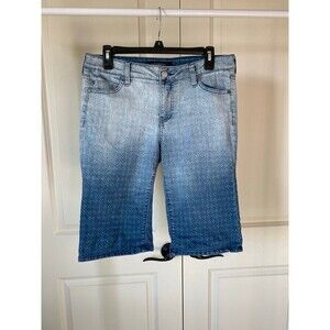 Liverpool patterned jean shorts